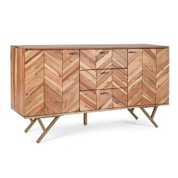 Credenza 2 ante 3 cassetti in legno Raida Bizzotto